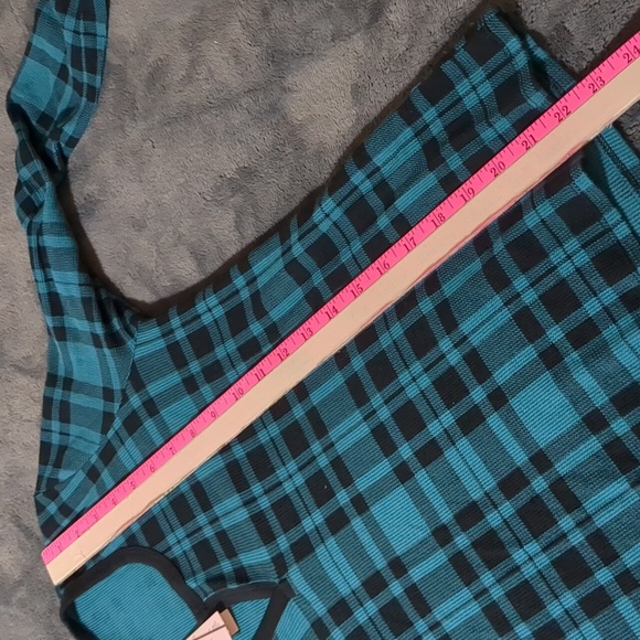 VICTORIA'S SECRET Thermal Long Pajama Set Green Buffalo Check NWT Sz Small - Picture 9 of 12